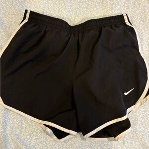 Nike Black and White Dri-Fit Trim Shorts - Kids Large